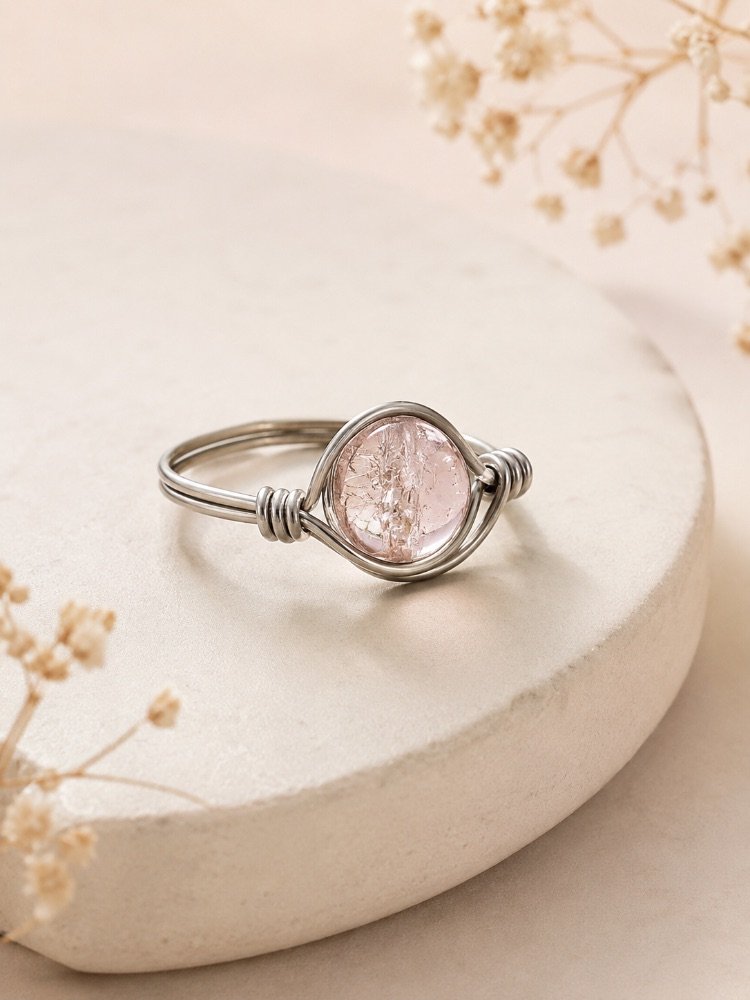 Anillo Cristal en Acero