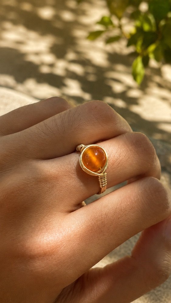 Anillo Ágata en Oro golfi